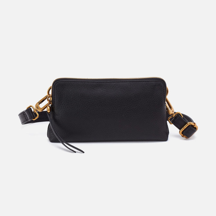 Hobo Fern Slim Belt Bag/Sling - Black Pebbled Leather