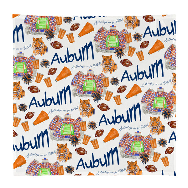 French Graffiti Square Dish Cloth - Auburn Football