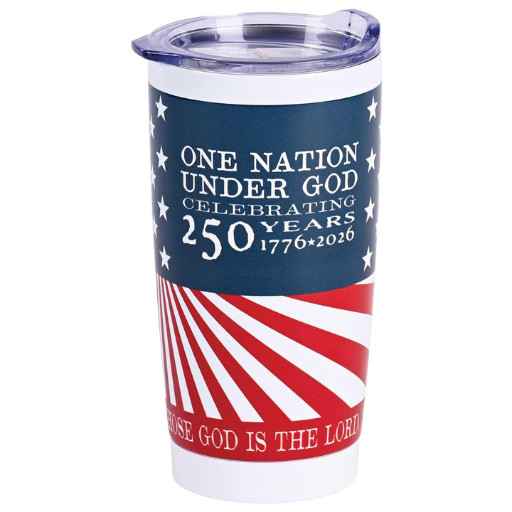 Dicksons Tumbler Blessed Is The Nation White 20oz