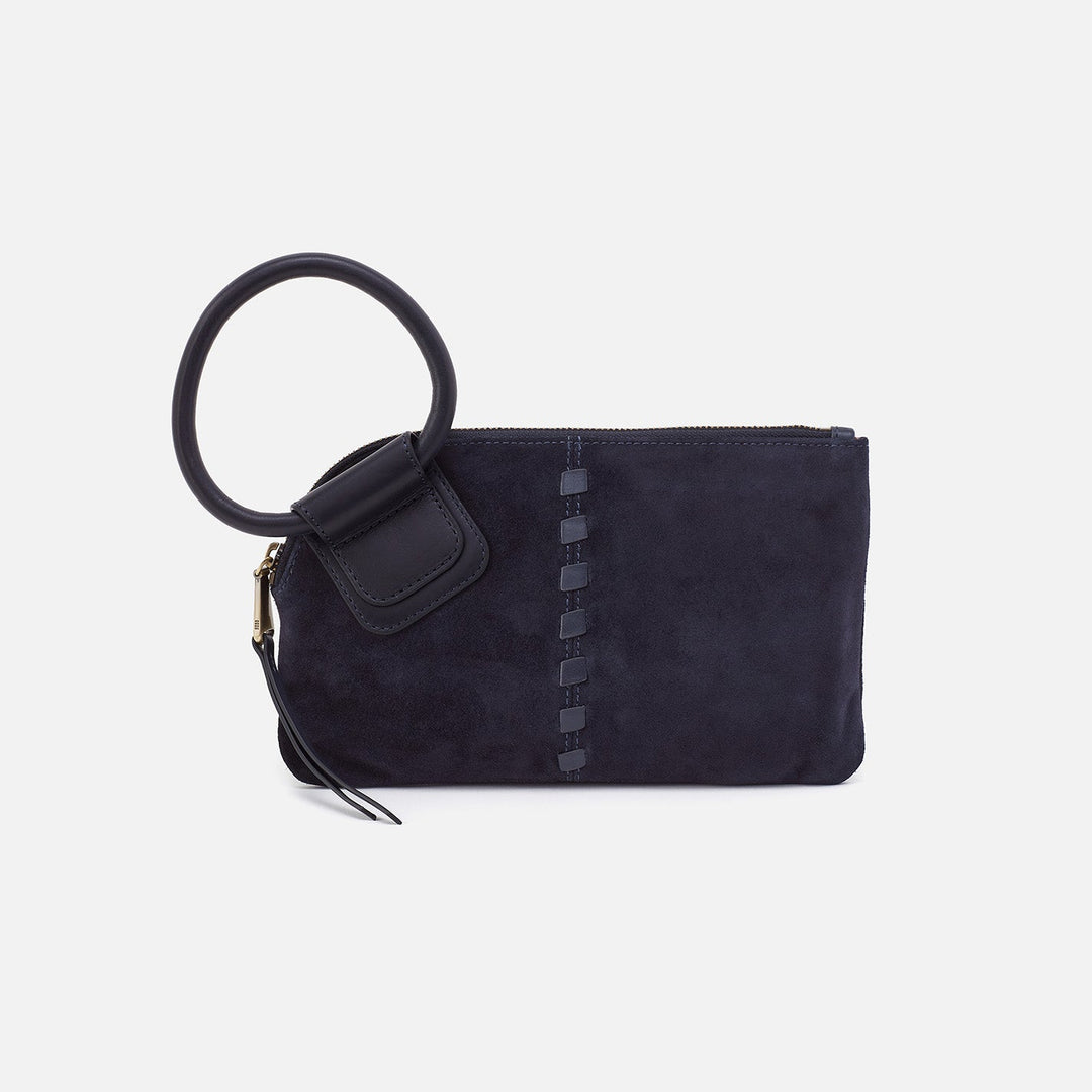 Hobo Sable Wristlet - Suede with Smooth Leather Trim