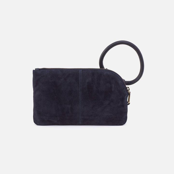 Hobo Sable Wristlet - Suede with Smooth Leather Trim