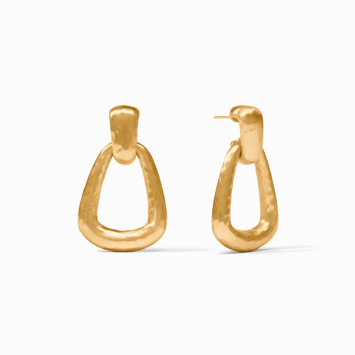 Julie Vos Sahara Demi Doorknocker Earrings - Gold