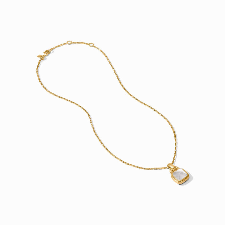 Julie Vos Sahara Solitaire Necklace - Iridescent Clear Crystal