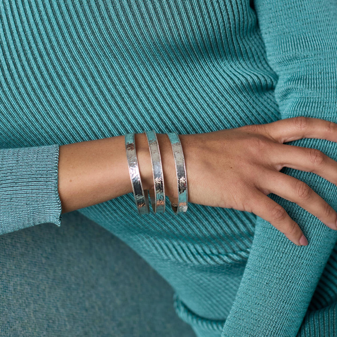 Julie Vos Savoy Bangle - Silver/Small