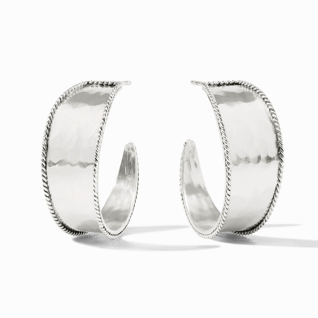 Julie Vos Savoy Hoop Earrings - Silver/Medium
