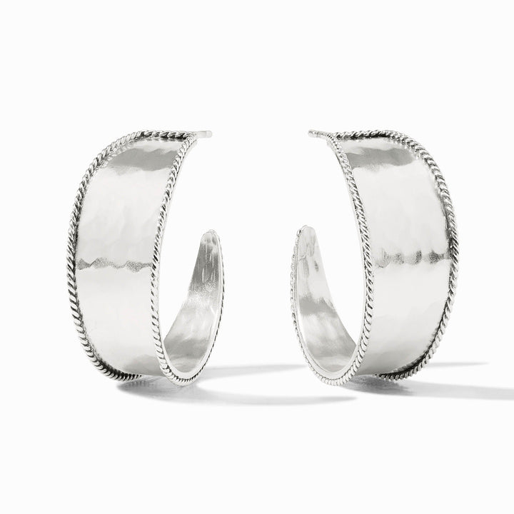 Julie Vos Savoy Hoop Earrings - Silver/Medium