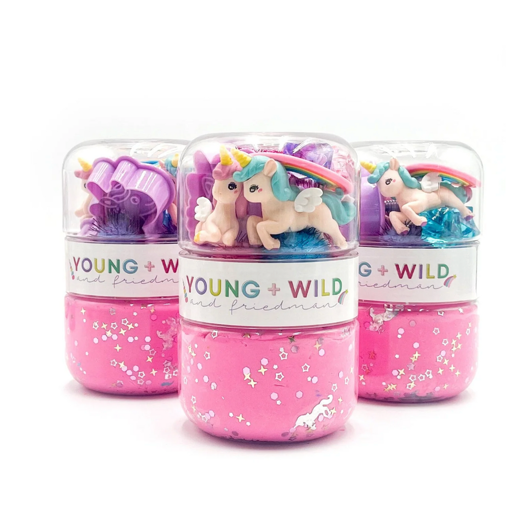 Young + Wild and Friedman Grab & Go Dough Jar - Unicorn - WS