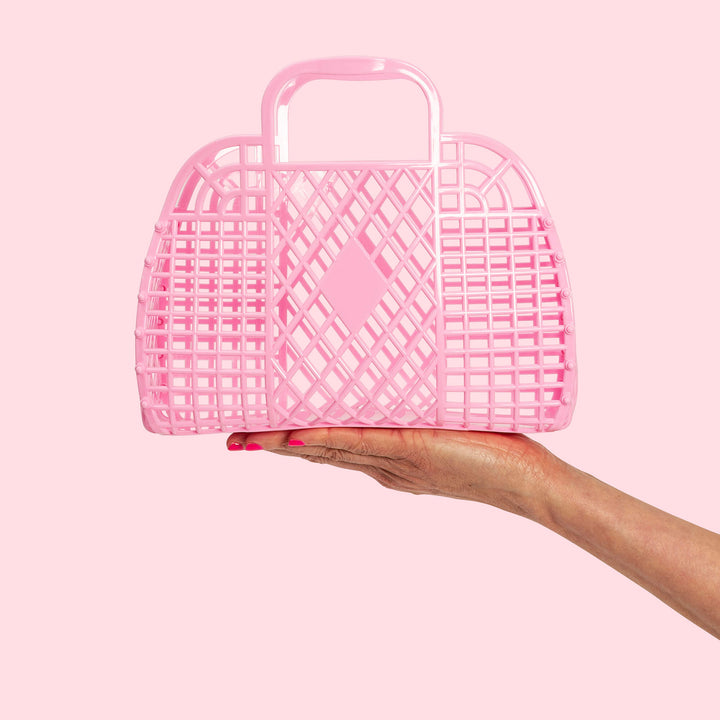 Sun Jellies Retro Basket - Small Bubblegum Pink