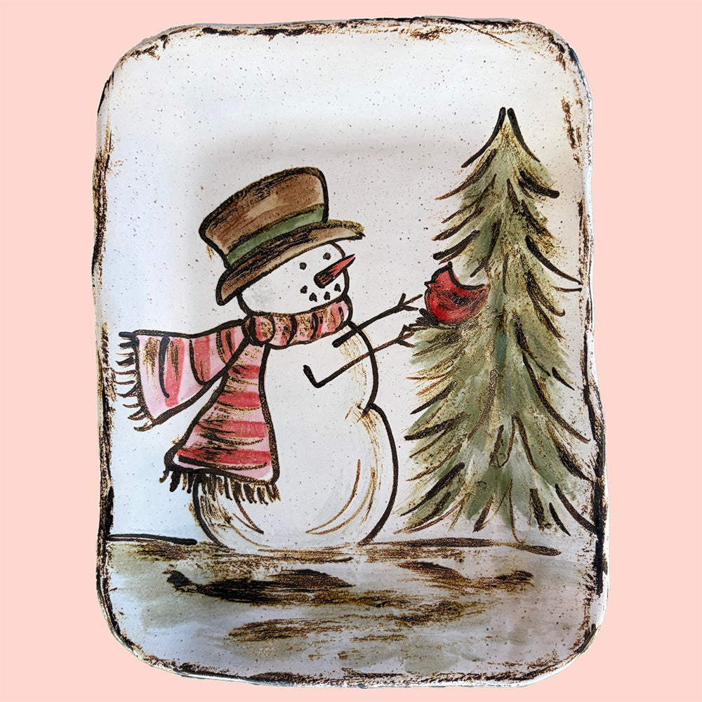 Etta B Snowman Meets Cardinal