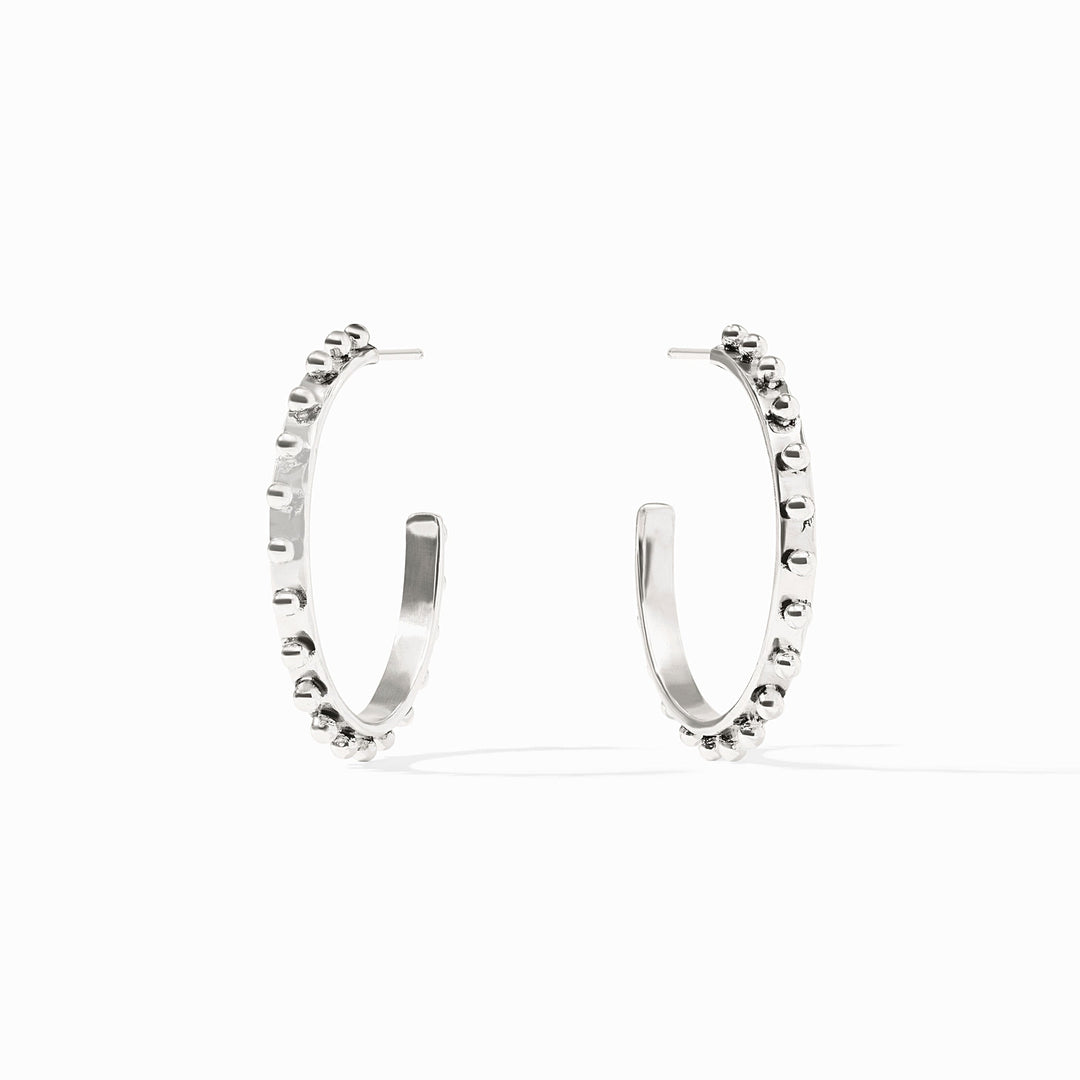 Julie Vos SoHo Hoop Earrings - Silver/Medium