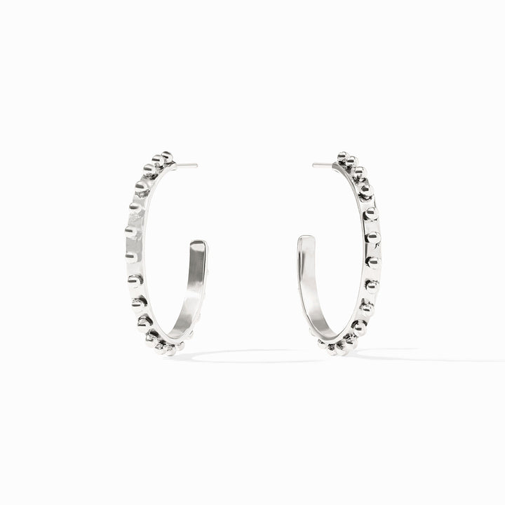 Julie Vos SoHo Hoop Earrings - Silver/Medium