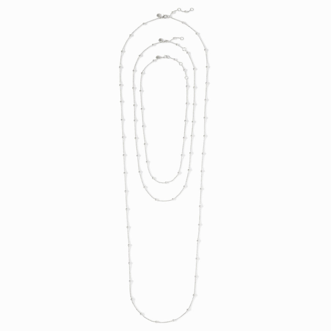 Julie Vos Solara Delicate Station Necklace - Silver/18.5 in