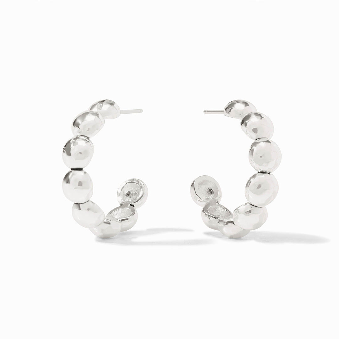 Julie Vos Solara Nova Hoop Earrings - Silver/Medium