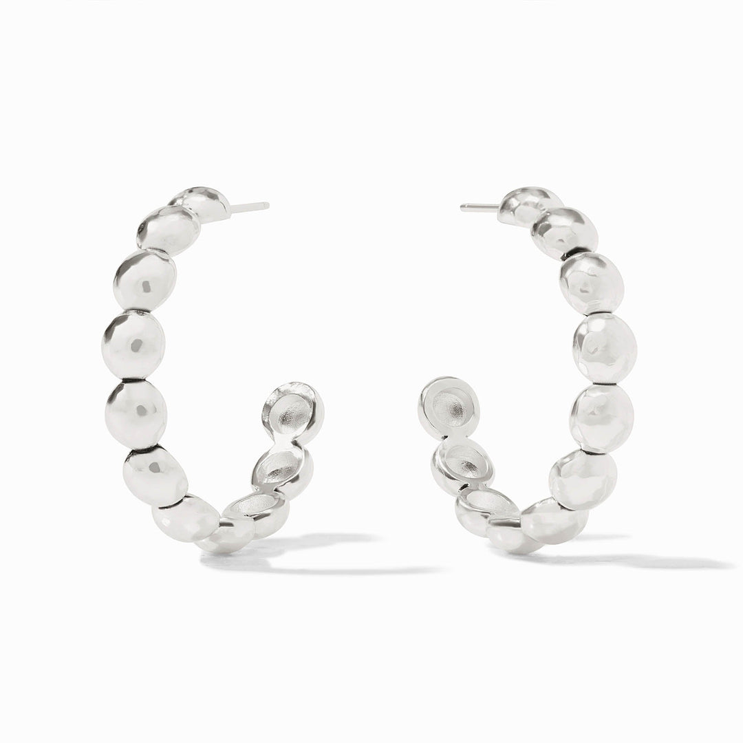 Julie Vos Solara Nova Hoop Earrings - Silver/Large