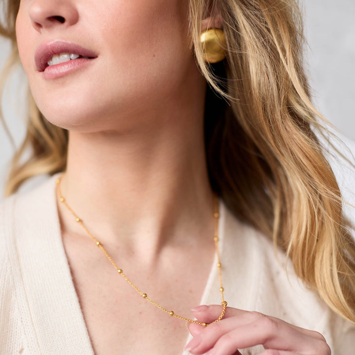 Julie Vos Solara Delicate Station Necklace - Gold/24in/OS