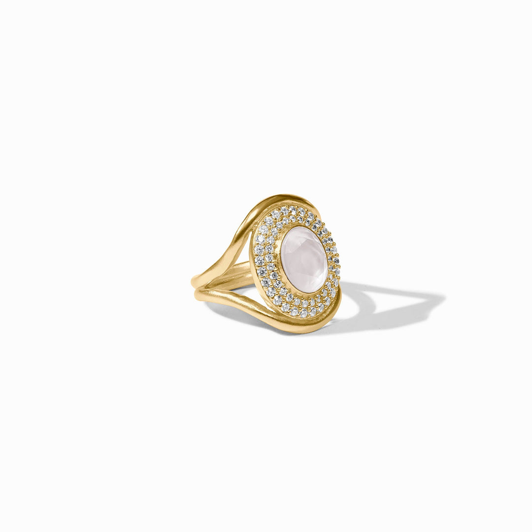 Julie Vos Stardust Statement Ring - Iridescent Clear Crystal 7
