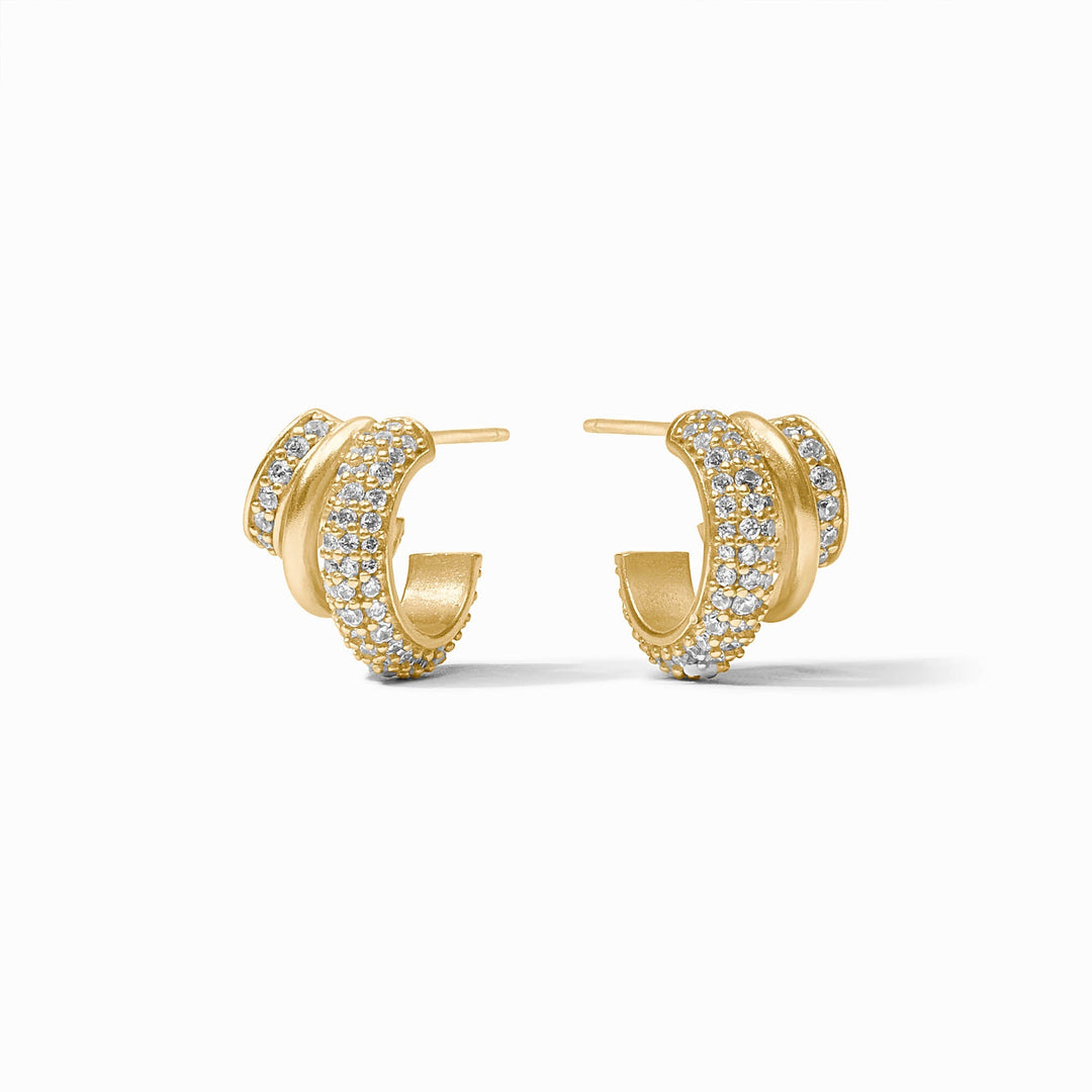 Julie Vos Stardust Triple Hoop Earrings - Cubic Zirconia