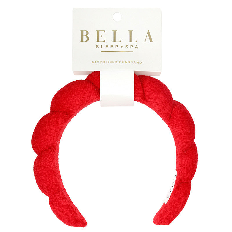 Bella Sleep + Spa Makeup Headband - Red