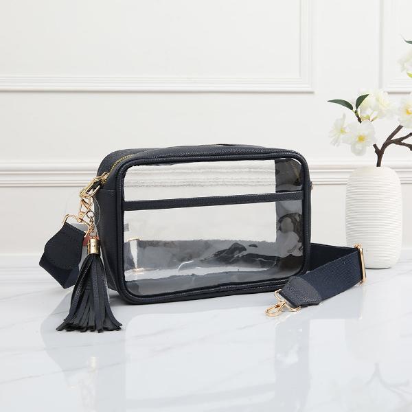 QD Game Day Stadium Rectangle Clear Bags - Navy