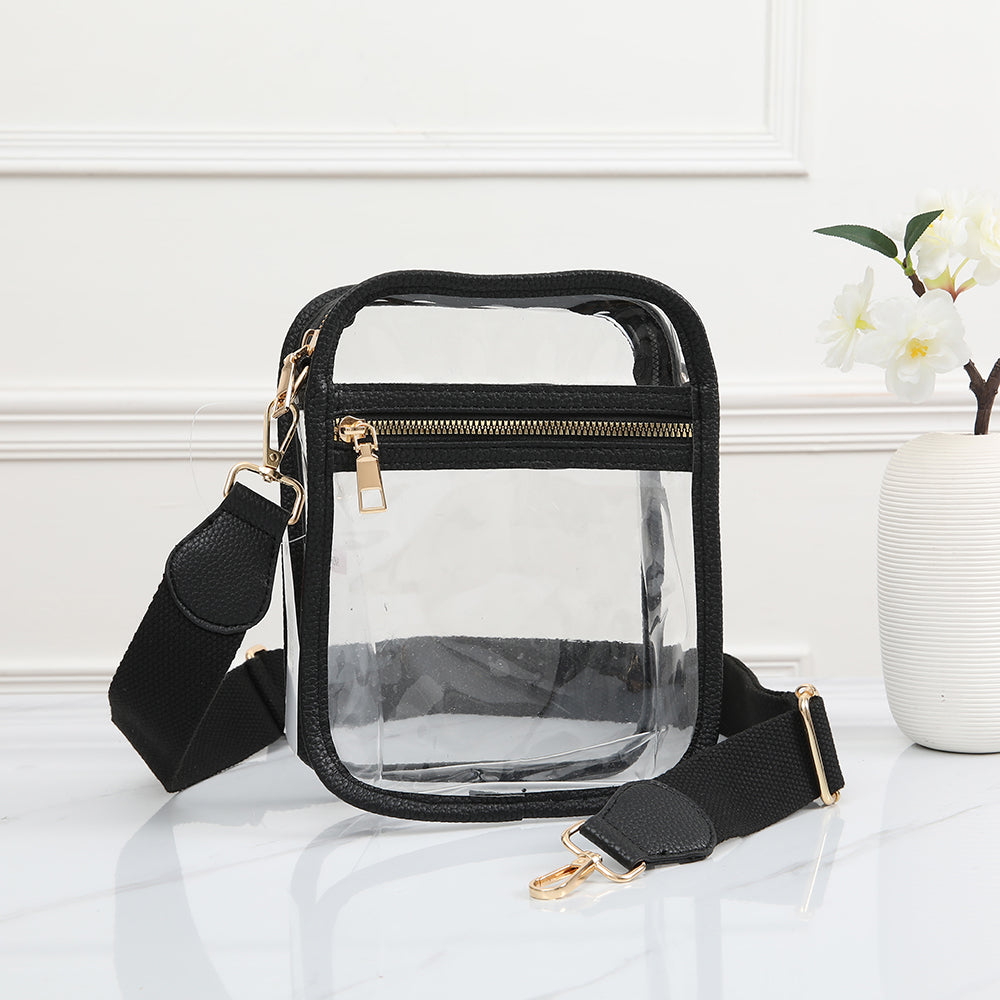 QD Game Day Stadium Square Clear Bag - Black