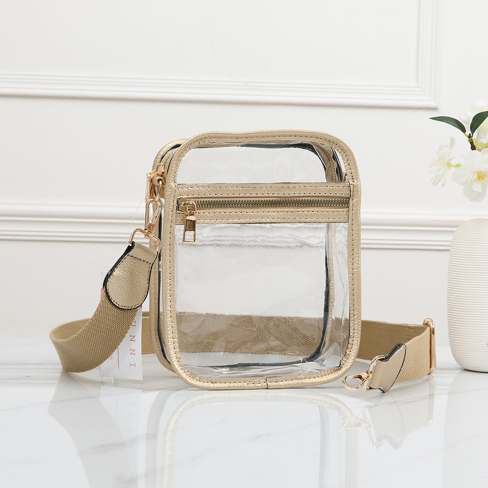 QD Game Day Stadium Square Clear Bag - Gold