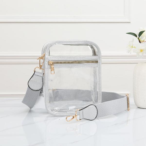 QD Game Day Stadium Square Clear Bag - Silver
