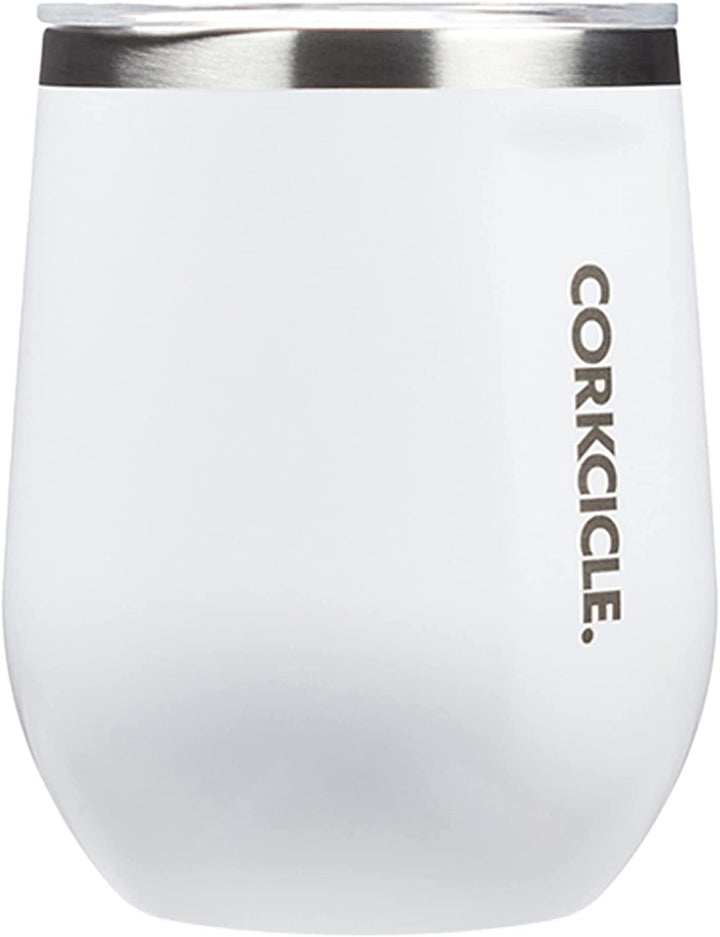 Corkcicle Stemless Wine Glass with Tennessee Vol Primary Mark - White