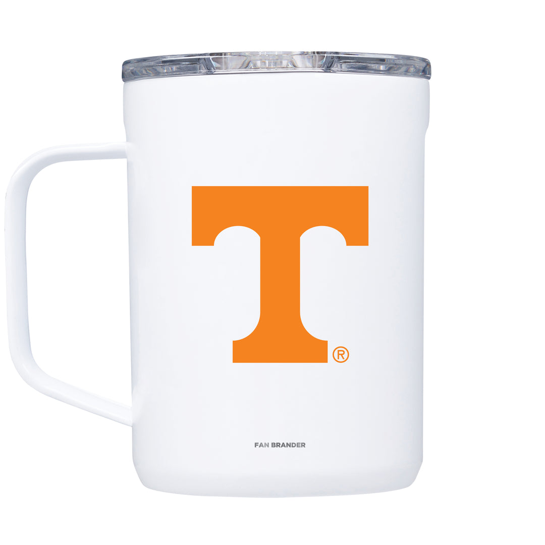 Corkcicle Coffee Mug with Tennessee Vols Primary Mark - White