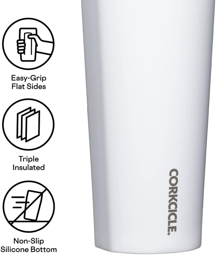 Corkcicle Cold Cup Triple Insulated Tumbler with UAH Chargers Primary Mark - White