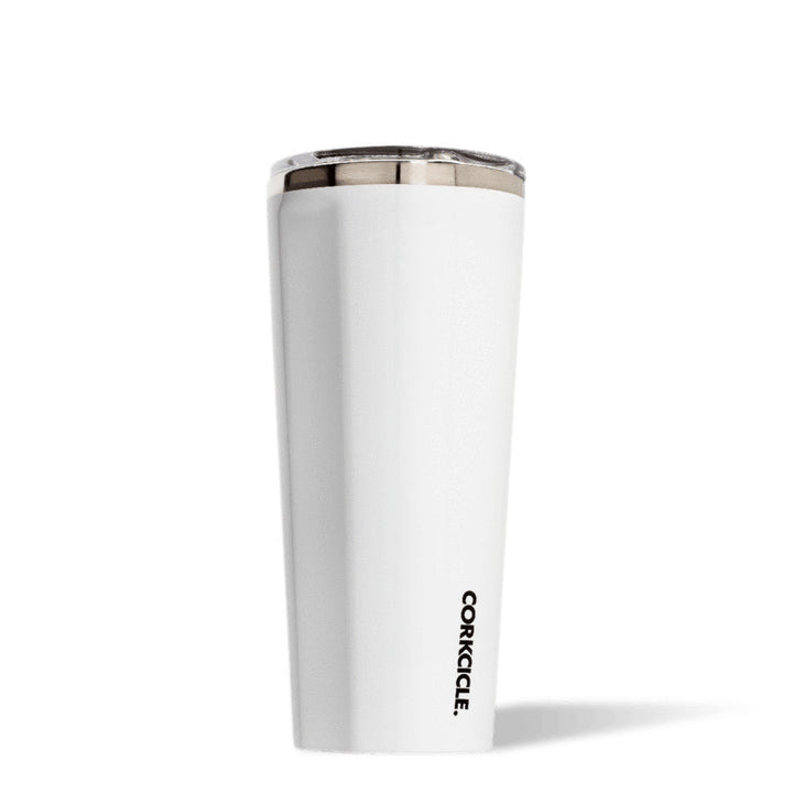 Corkcicle Triple Insulated Tumbler with UAH Chargers Primary Logo - White