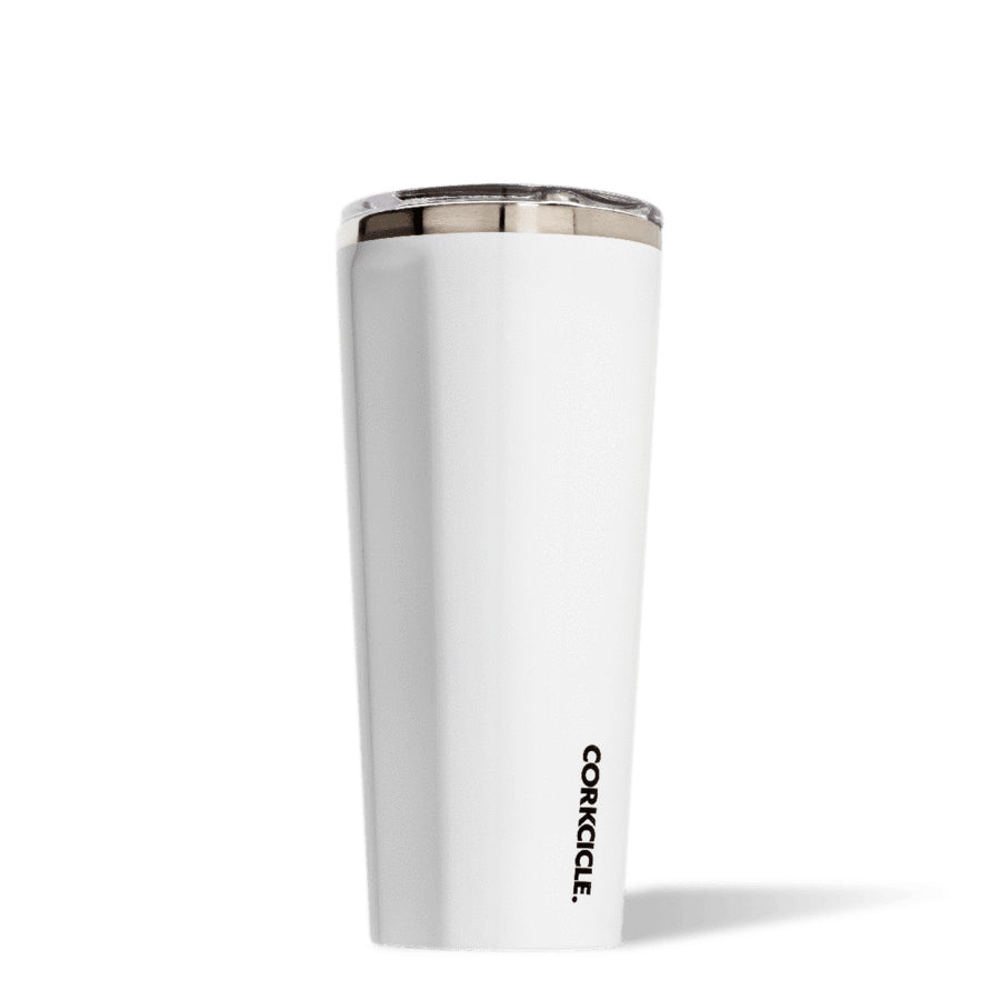 Corkcicle Triple Insulated Tumbler with Mississippi State Bulldog Primary Logo - White