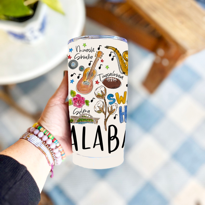 Happy By Rachel State of Alabama 20 oz Tumbler