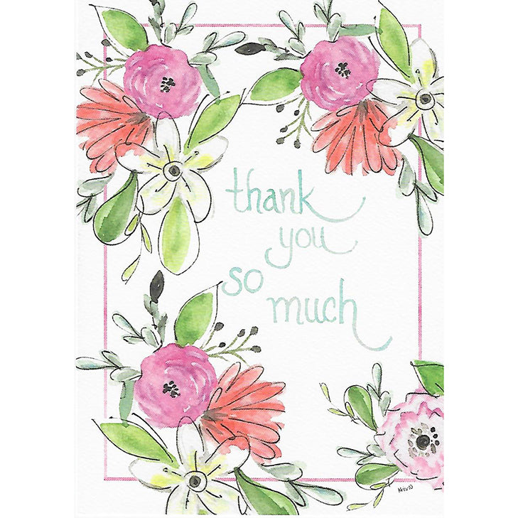 Kris-10's Creations Thank You So Much Floral Thank You Card
