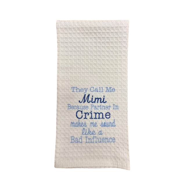 Hanging By A Thread Waffle Weave Towel - They Call Me Mimi
