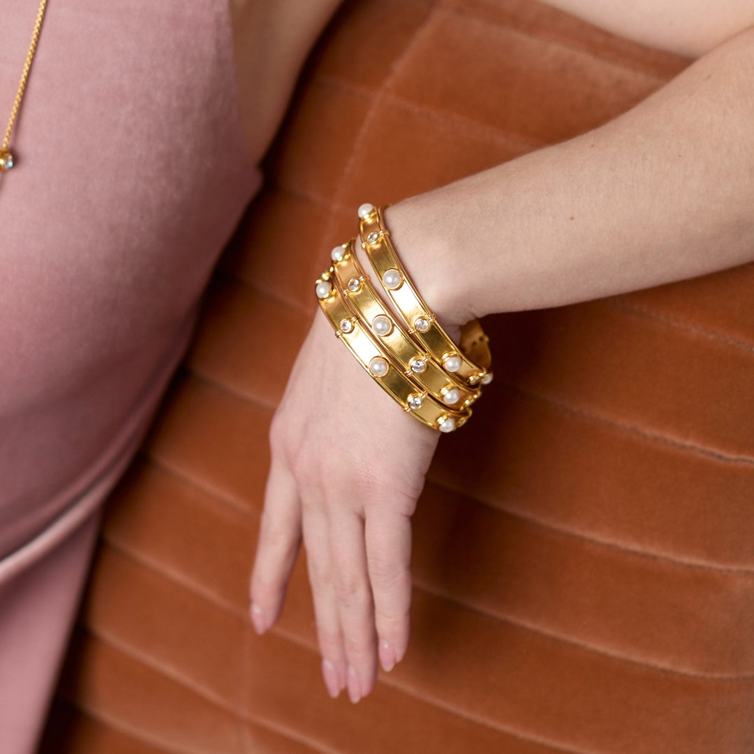 Julie Vos Tribeca Bangle - Gold/Medium
