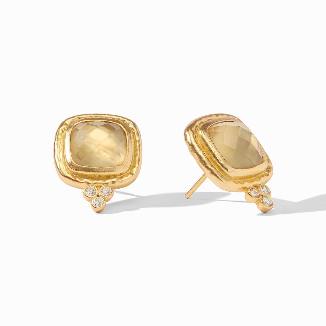 Julie Vos Tudor Stud Earrings - Iridescent Champagne