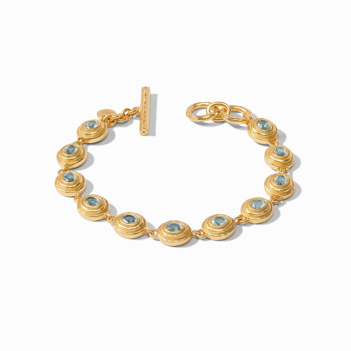 Julie Vos Tudor Tennis Bracelet - Iridescent Peacock Blue