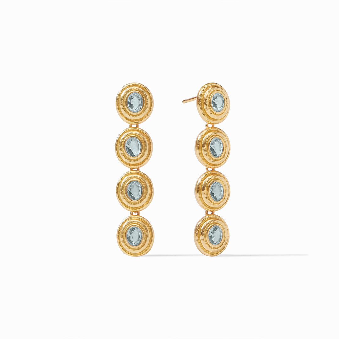 Julie Vos Tudor Tier Earrings - Peacock Blue