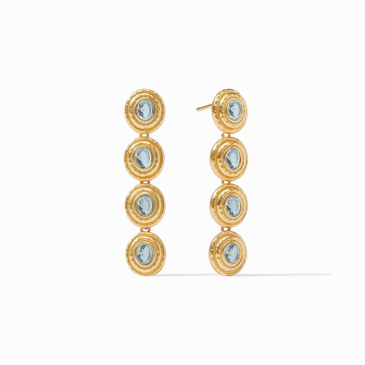 Julie Vos Tudor Tier Earrings - Peacock Blue