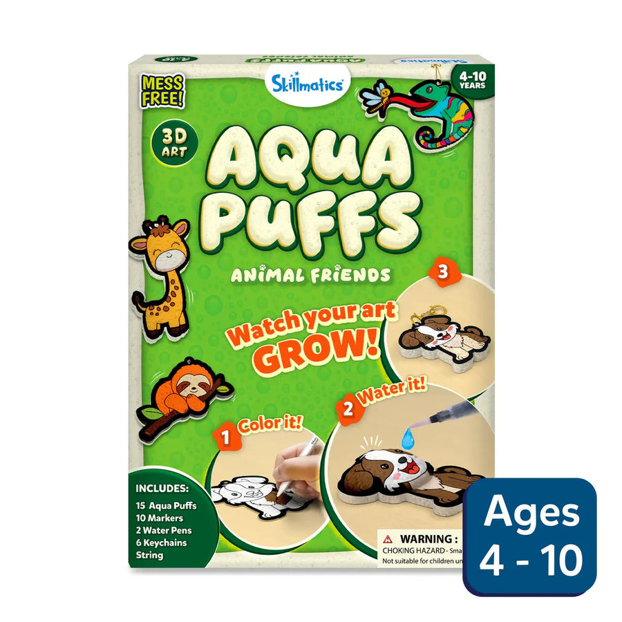 Skillmatics Aqua Puffs 3D Art Kit - Animal Friends