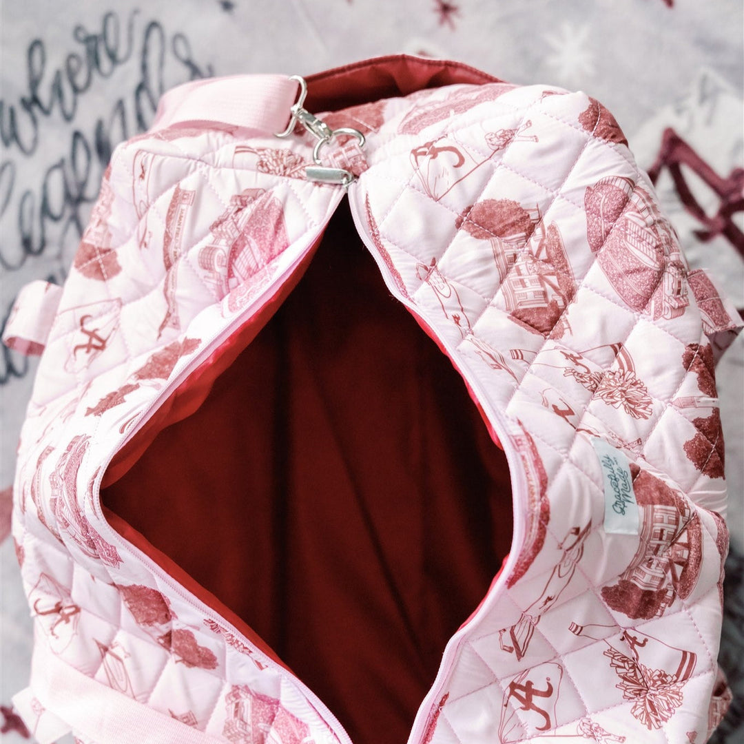 Gracefully Made Art University of Alabama Quilted Duffle