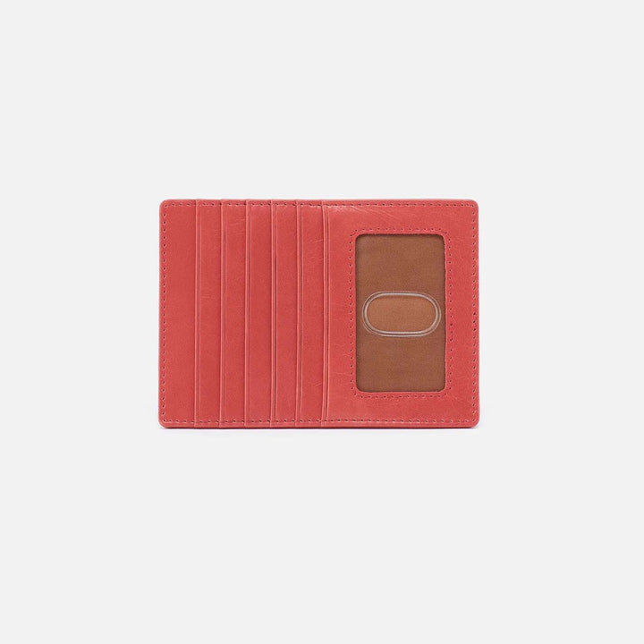 Hobo Euro Slide Card Case - Cherry Blossom Polished Leather