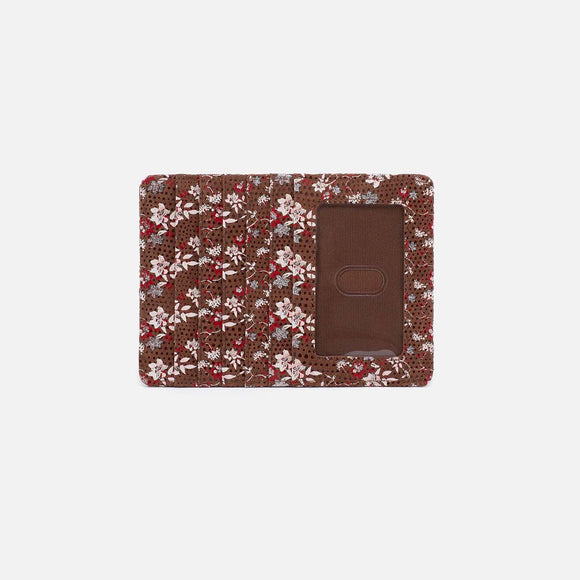 Hobo Euro Slide Card Case - Ditzy Floral Printed Leather