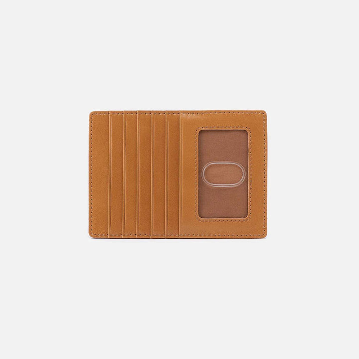 Hobo Euro Slide Card Case - Natural Polished Leather