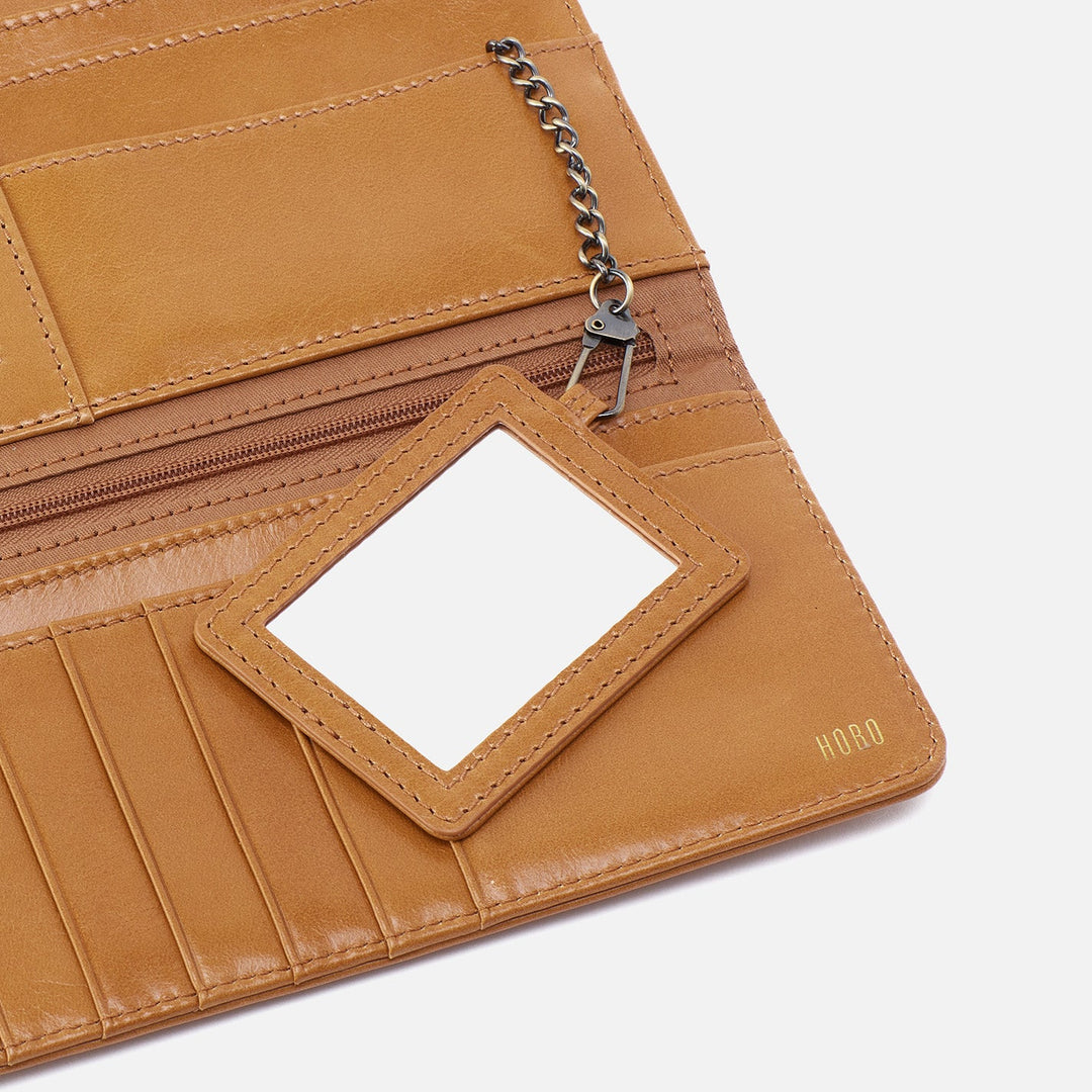 Hobo Rachel Continental Wallet - Natural Polished Leather