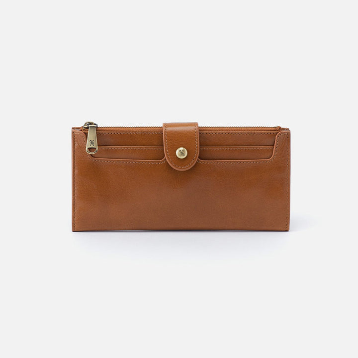 Hobo Dunn Continental Wallet -  Truffle Polished Leather