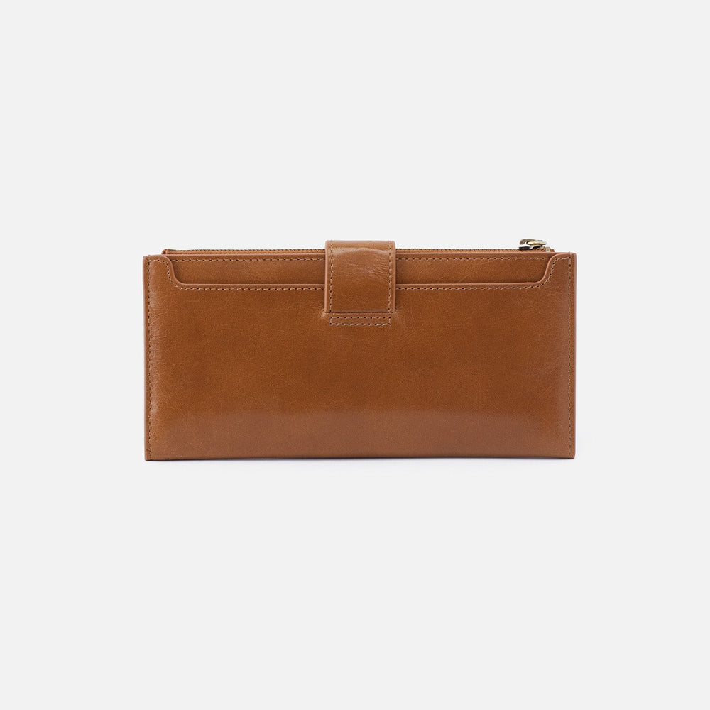 Hobo Dunn Continental Wallet -  Truffle Polished Leather