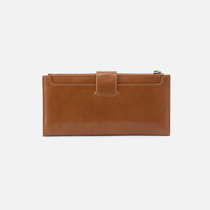 Hobo Dunn Continental Wallet -  Truffle Polished Leather