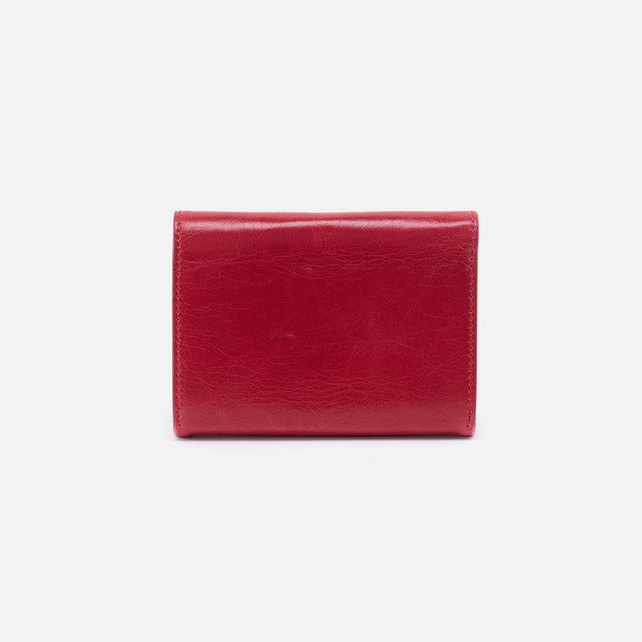 Hobo Robin Compact Wallet - Claret Polished Leather