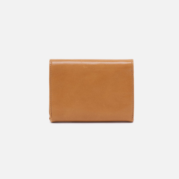 Hobo Robin Compact Wallet - Natural Polished Leather